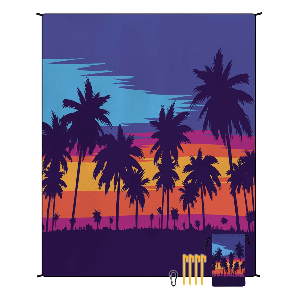 Custom Microfiber Beach Blanket With Logo Quick Dry Large Size Mat Sand-Free with Logo Custom Print Wholesale RPET for Adults manufacture