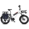 White Gemini X + Basket Set + Pannier Bag