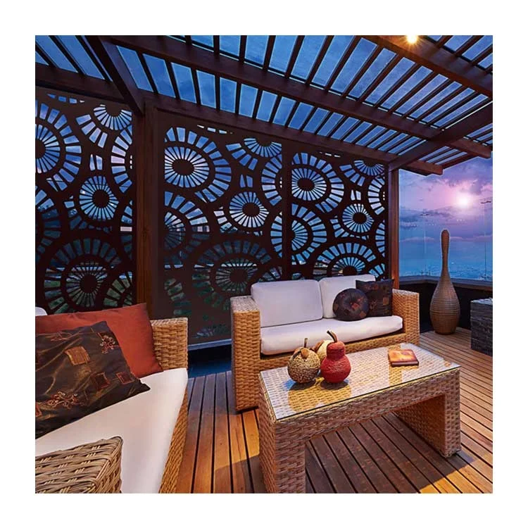 Laser Cut Metal Screen Decorative Room Divider Wall Aluminum Partition Wall