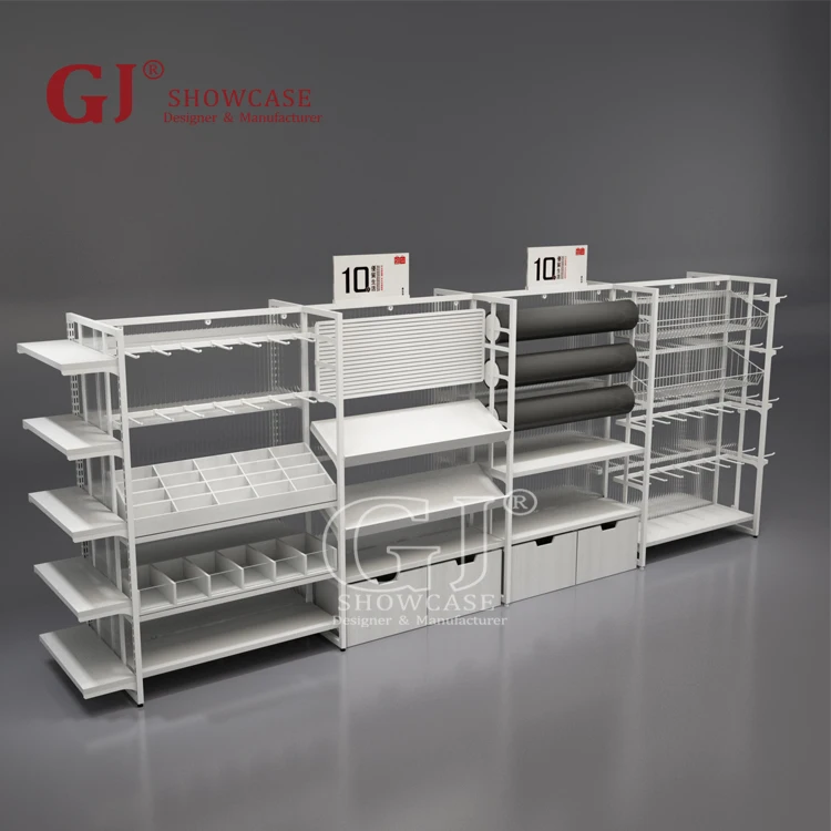 Wholesale Retail Store Shelves Shop Decoration Wooden Gondolas Display