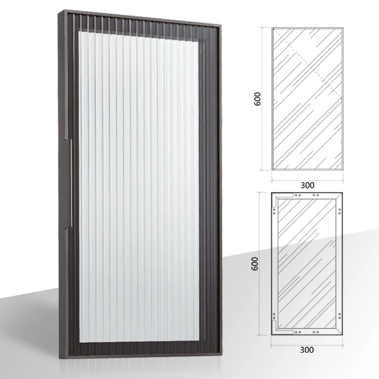 6063 T5 T6 Anodized Aluminum Extrusion Profiles Modern Minimalist Luxury Modular Custom Metal Frames for Wine Cabinet Door