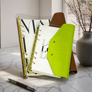 New Arrival Low MOQ Custom logo Journal ECO Friendly Organizer 6 Rings Binder clear PVC Cover A5 A6 A7 Planner Notebook