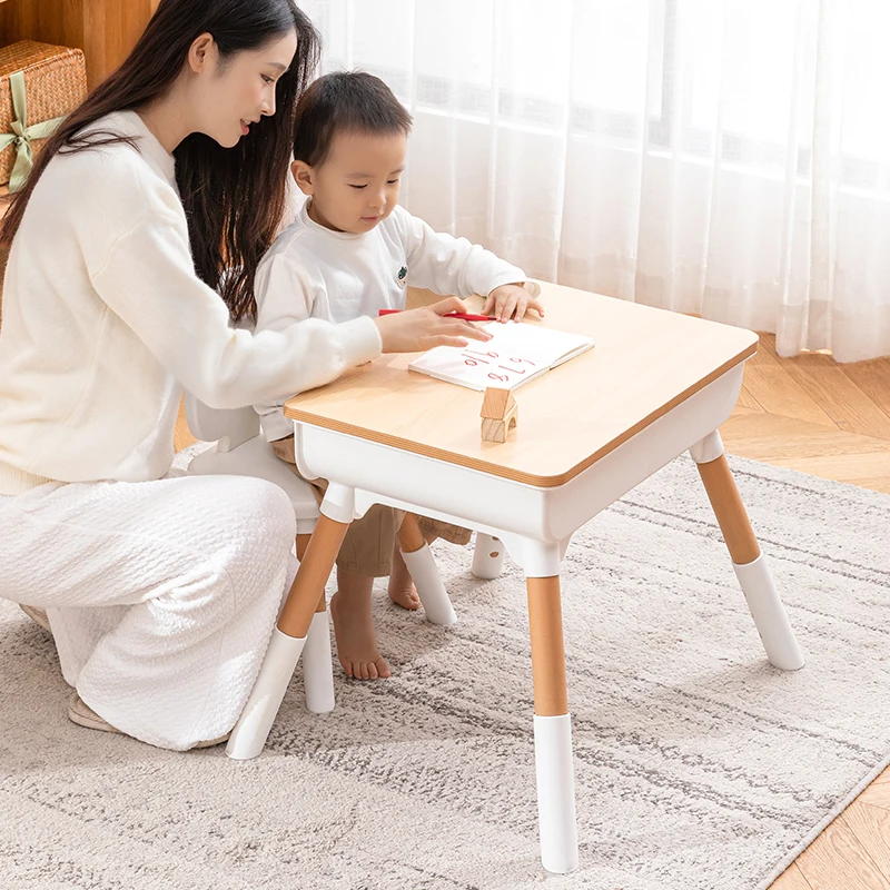 Easy Cleaning Wooden Kids Study Table and Chair Sets for 1-10 Years ...