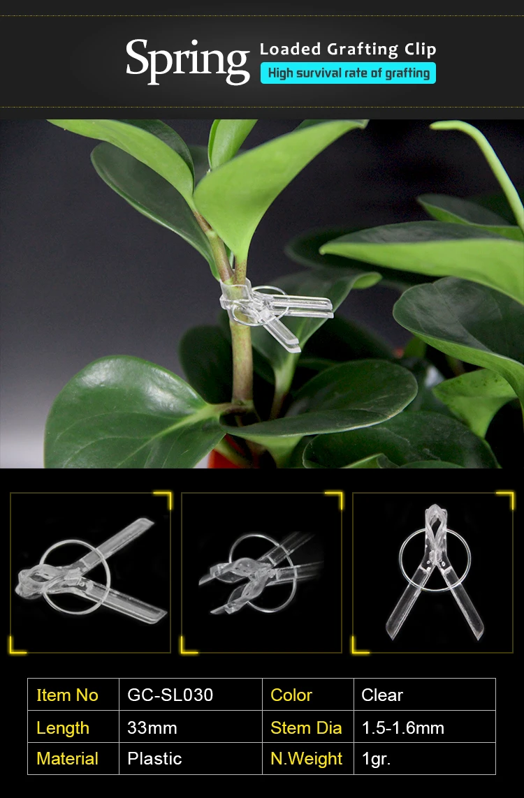 Plastic Grafting Clip for Plant Plastic Spring Loaded Clips