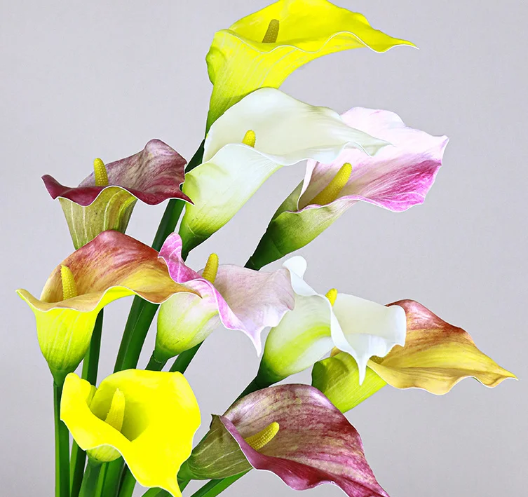 High Quality Real Touch Calla Lily Eva Artificial Flowers White Wedding ...