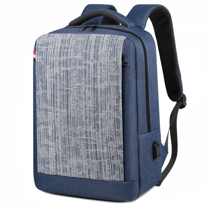 Unisex Fashionable Large Capacity Casual Backpack Waterproof USB Oxford Material Polyester Zipper School Work
