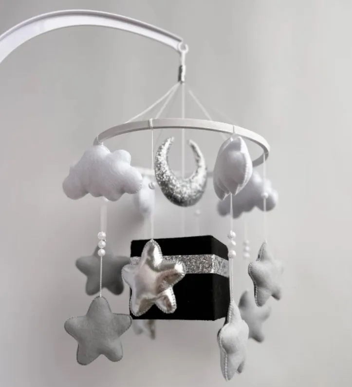 Kaaba Baby Mobile Islamic Kids Decor Neutral Gender Hanging Crib Mobile