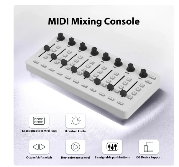M-VAVE SMC-Mixier ワイヤレス対応midiコントローラ ほとんどの電子機器用M-VAVE SMCミキサーワイヤレスMIDIコントローラー