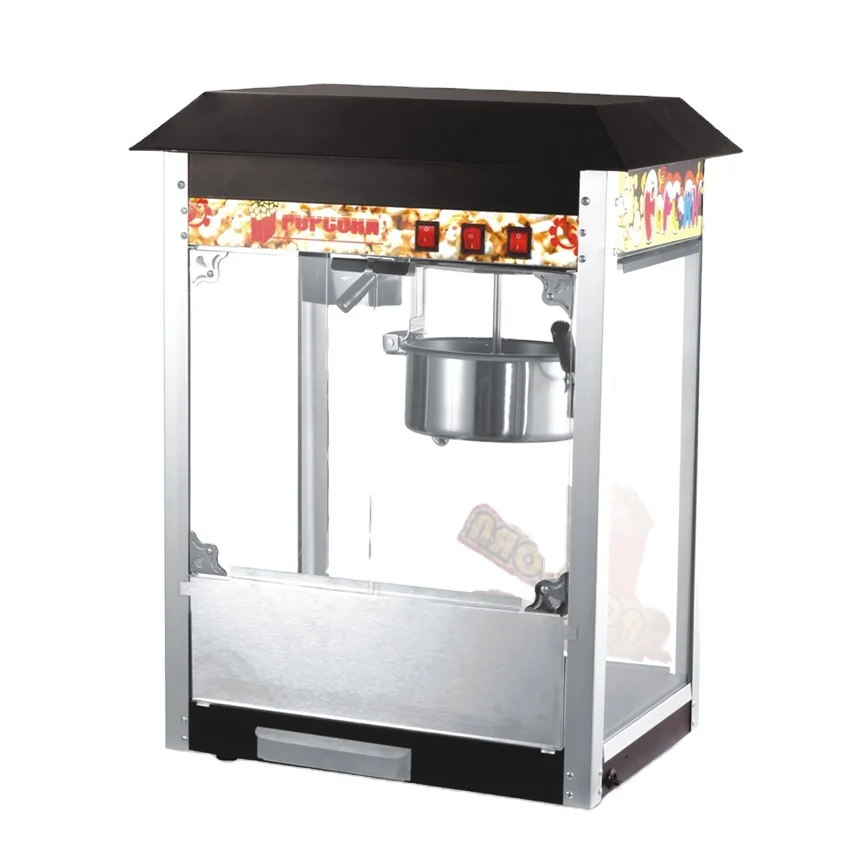 2023 black  Commercial  Wholesale Price Popcorn Machine 8oz automatic machine of popcorn machine