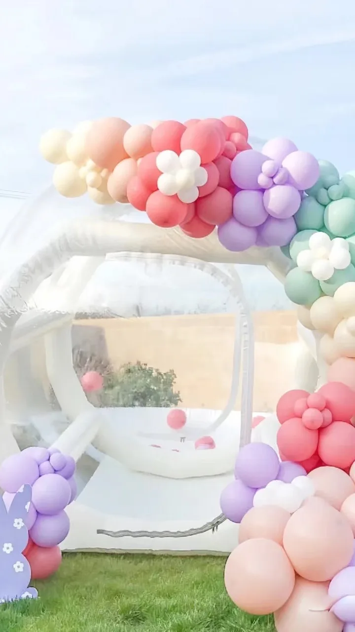 Outdoor Giant Transparent Inflatable Crystal Dome Bubble Tent Heated