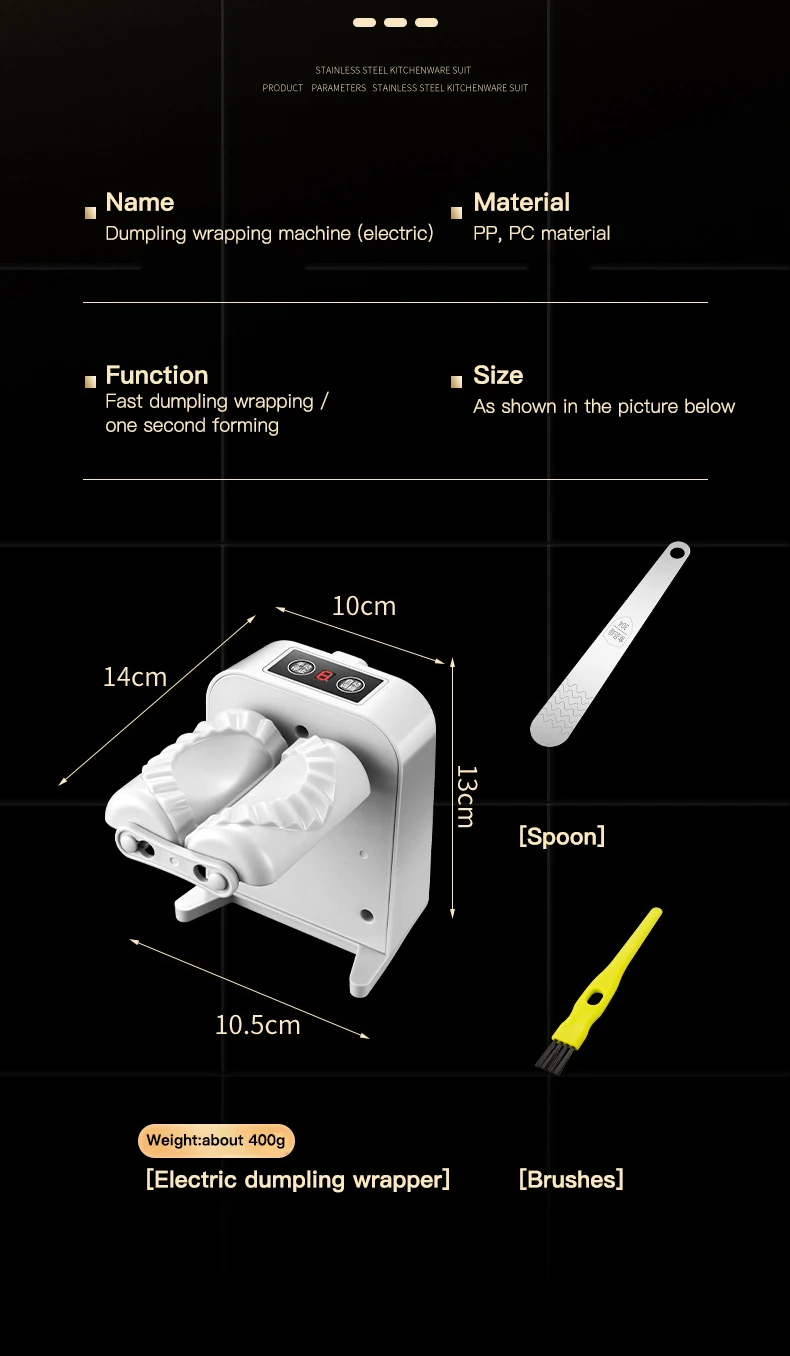 Acutomatic Dumpling Wrapper Press Usb Charge Electric Dumpling Gyoza 