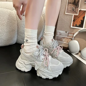 2026 Winter Women's Light Weight Lace-Up Walking Shoes Cushioned Rubber Midsole PU Upper Durable Evergreen Toe Solid Color