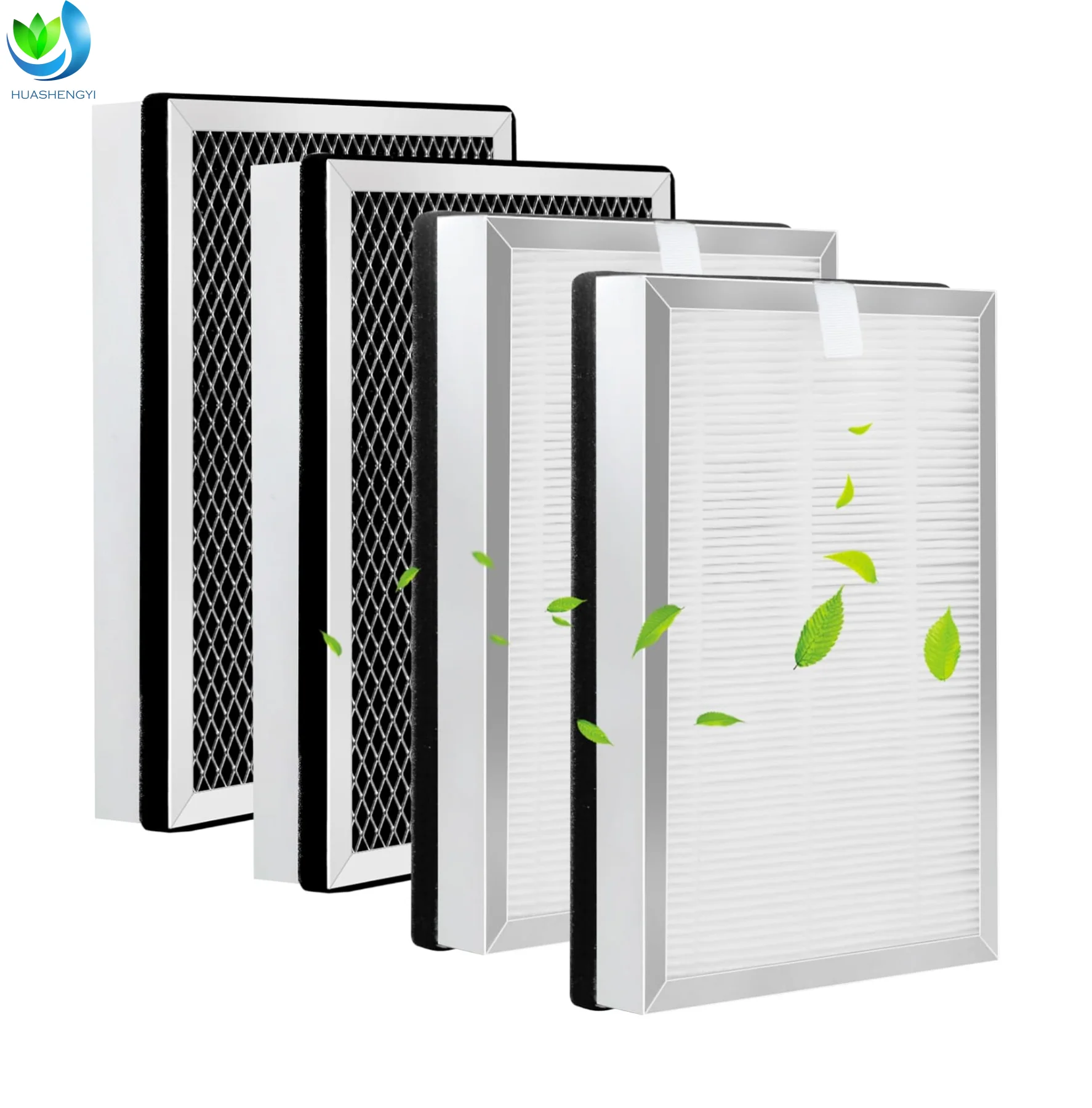 Customized Air Purifier Hepa Filter H13 H14 Hepa Grade Active Carbon Filter for Allergens Wildfire Smoke Dust Odors Pollen