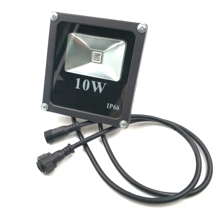 Smart 10W LED Flood Light WS2811 Controlled IP66 Waterproof with accessories and 13.5mm/18.5mm/xconnect connectors