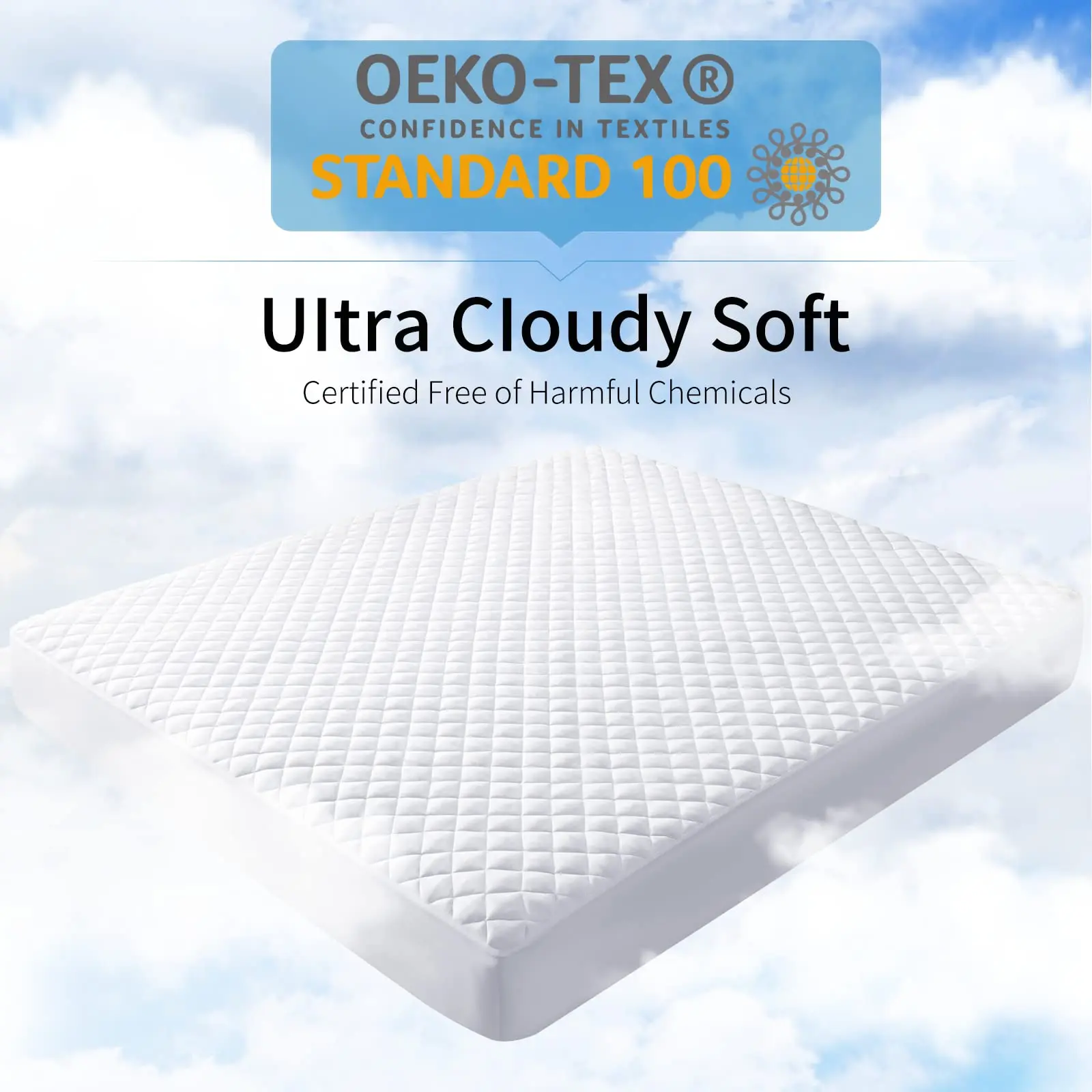 Solid Color 100% Waterproof Bed Protector