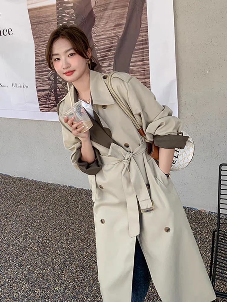 Elegsnt slimming outlets Trench Coat