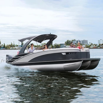 27ft CE承認アルミポンツーンボート豪華ヨット釣り用スポーツ