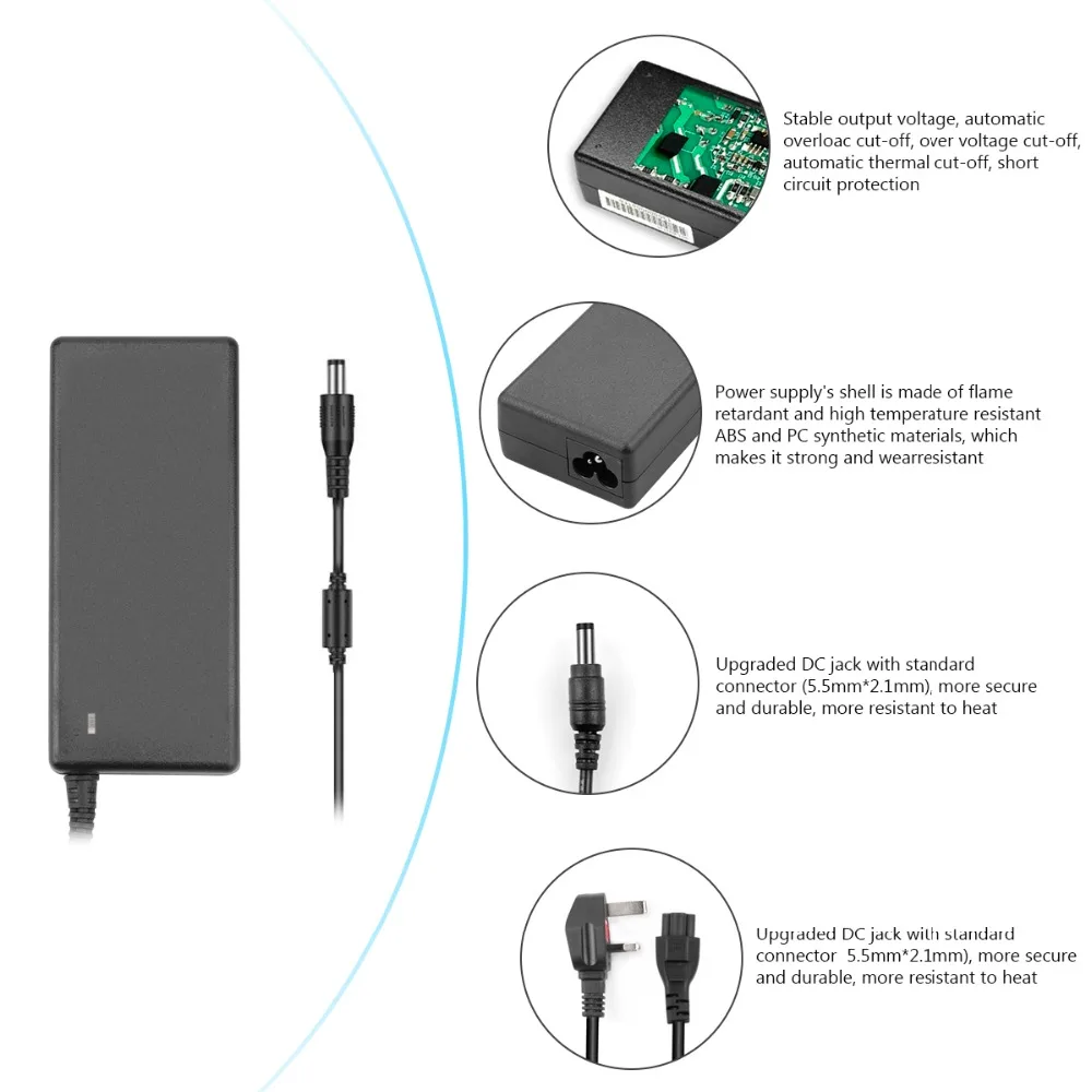 
 Зарядное устройство HTRC 15 в 6 А, адаптер питания переменного тока 100-240 В для Imax b6 80 Вт B6 V2 RC, балансирующее зарядное устройство, адаптер переменного тока и постоянного тока со светодиодом  