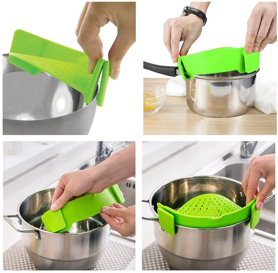 top seller kitchen gizmo silicone strainer