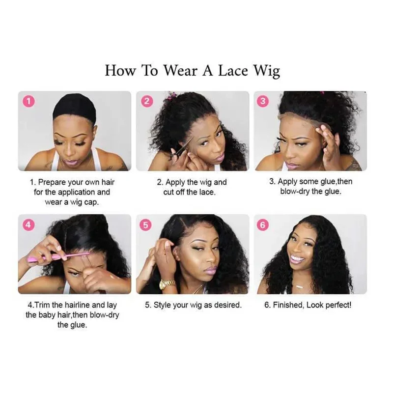 Ginger Orange 13x4 Lace Front Human Hair Wigs For Women Water Wave Curly Short Bob_voghion.com