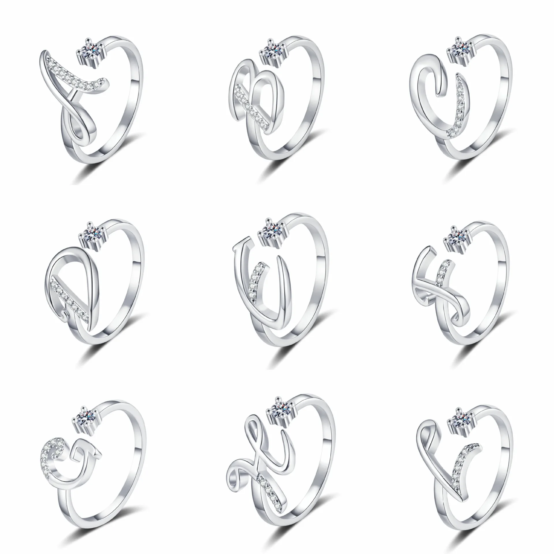 Pasuxi New Rose Gold Custom Rings Butterfly Open Rings Engraved 26 Az