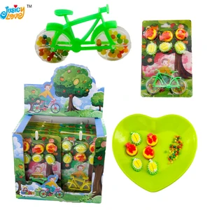 Wholesale Plastic Bicycle Toy With Fruit Shape Gummy Soft Candy and Mini Candy