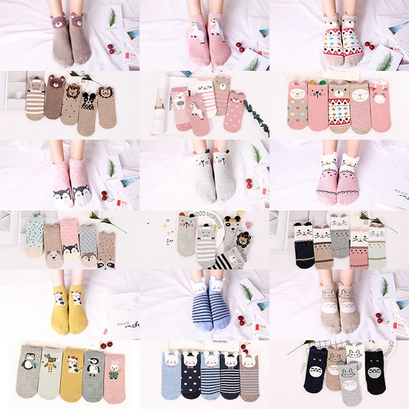 18 Style 10pairs Lot Cute Harajuku Animal Socks Women Summer Korean Cat Bear Rabbit Funny Low Cut Ankle Sock Happy Socks Buy Korean Cat Bear Rabbit Funny Low Cut Ankle Sock Cute Harajuku
