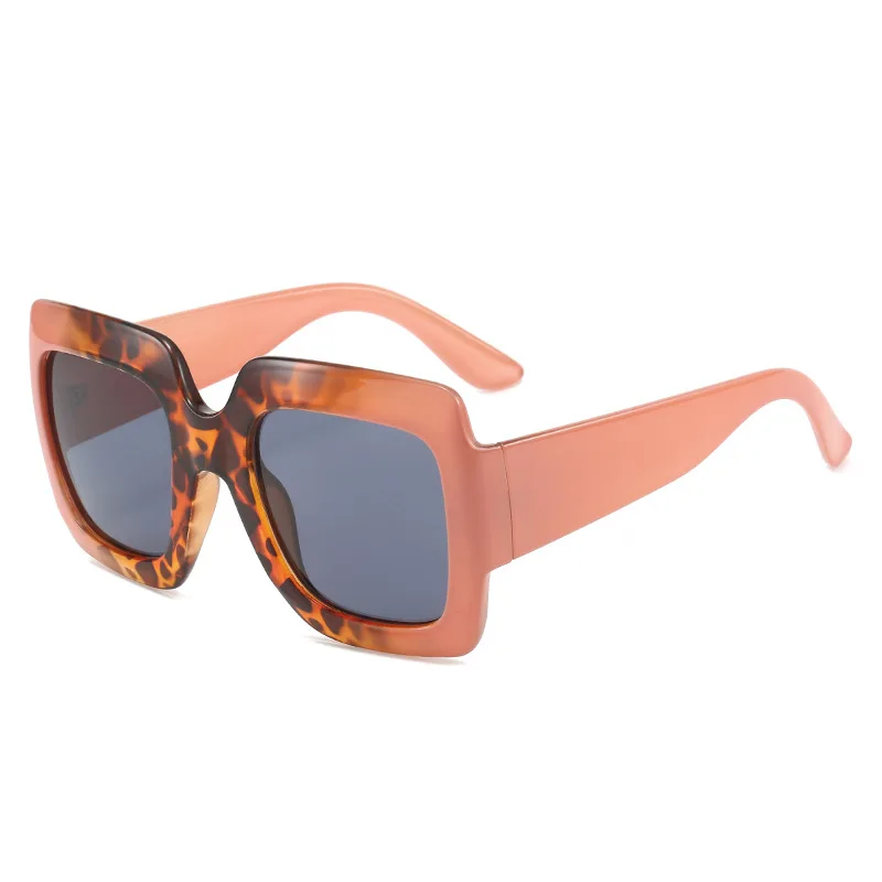 Vintage Oversized Leopard Print Square Sunglasses Women New  display picture 1