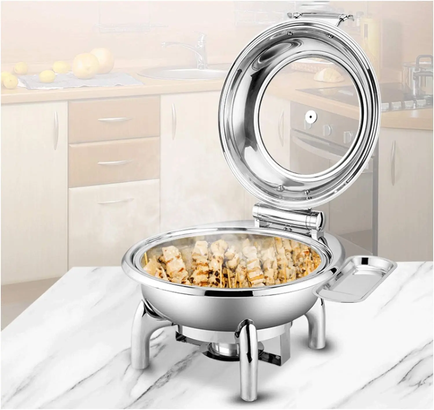 Daosheng Round Hydraulic Buffet Cost Saving Unique All Stainless Steel