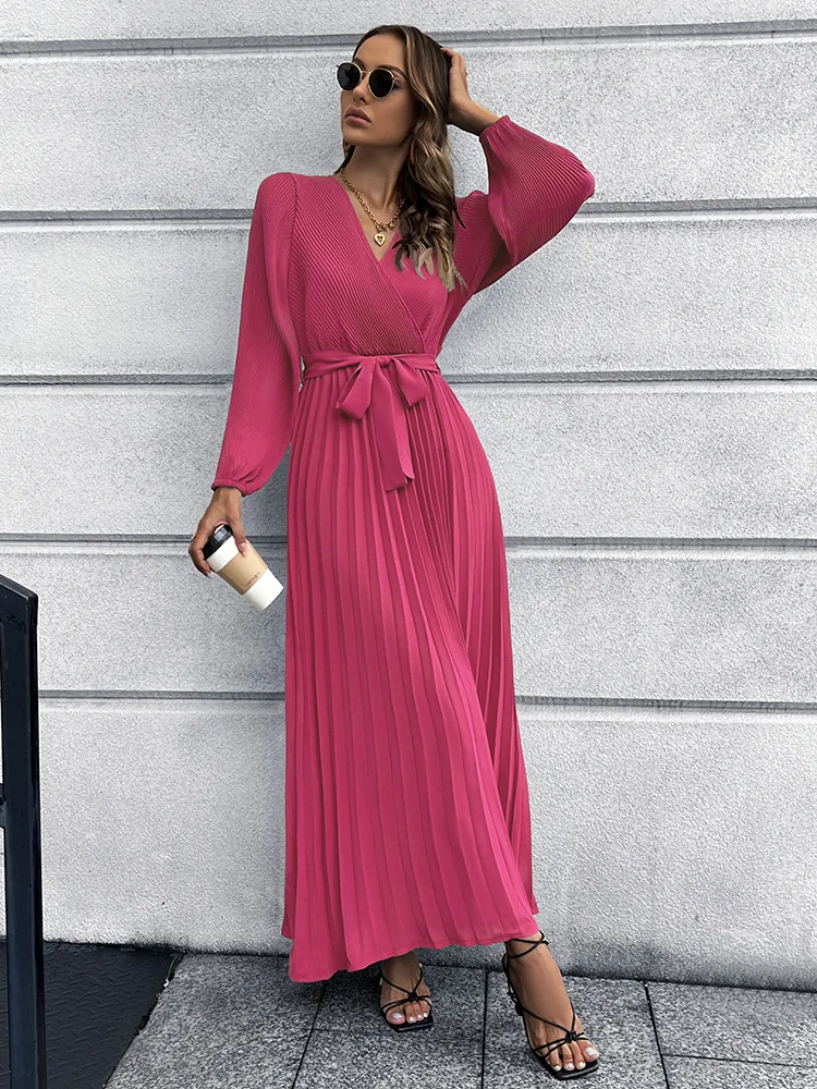 Factory Sale Women V Neck Dress With 