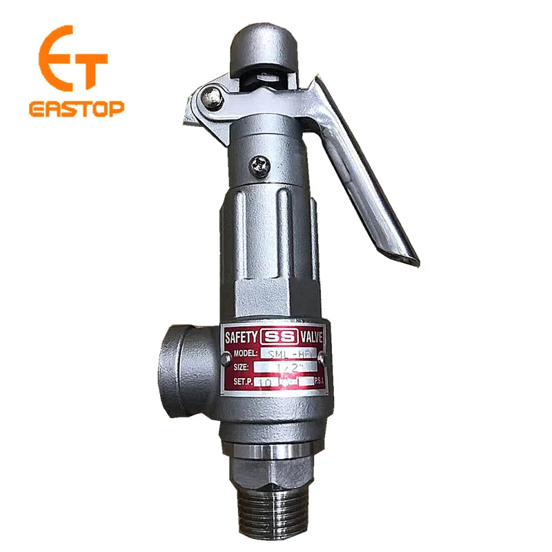 High-Pressure Relief Safety Valve for Boiler Steam Spring Full-Lift Thread Connection Brass Forging Control Gas Water Compatible