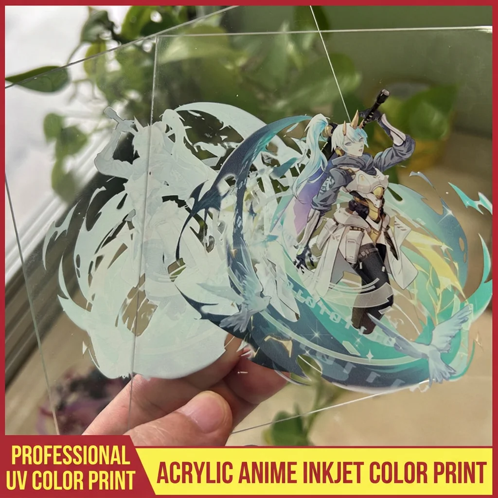 UV Printing Acrylic Panel Colorful Anime Cartoon Inkjet Painting PET Surface Sticker with Surface Finishing Processing Model 001
