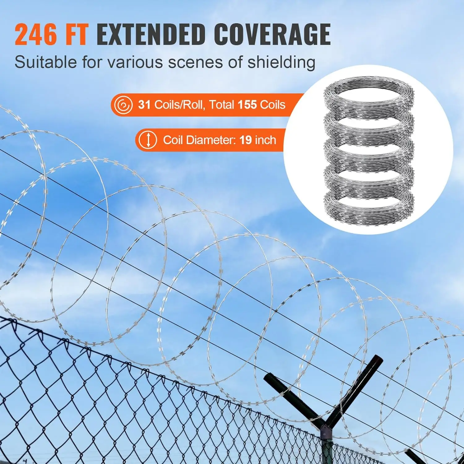 Hot-dip Galvanized Razor Wire Blade Barbed Wire Bto30 Bto-22 Coiled ...