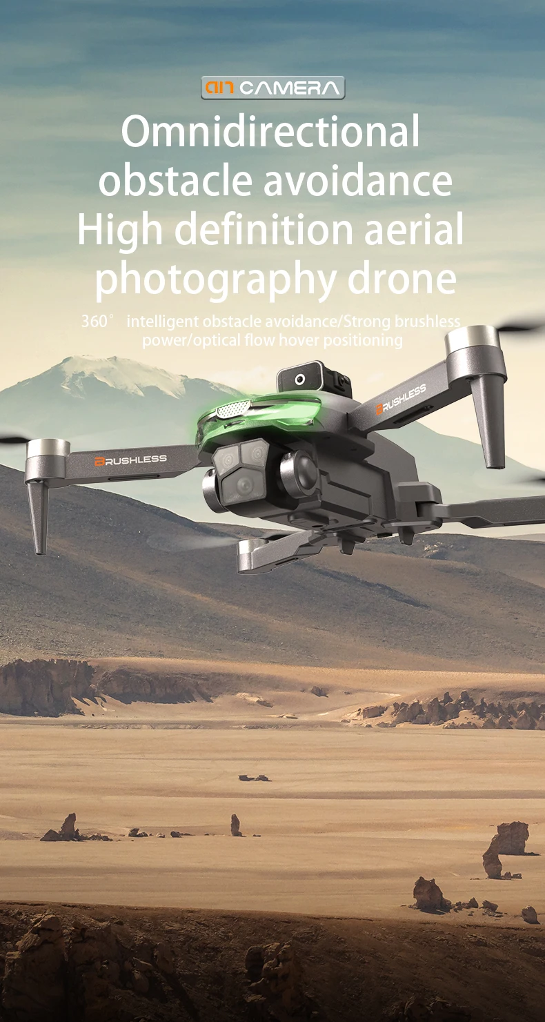 A17 Cheap Brushless Drone With Camera 4k 480p One Key Landing Optical