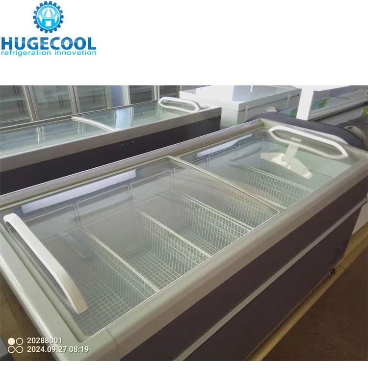 Commercial Supermarket Open Display Refrigerator showcase Chest Freezer for Ice Cream