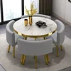 Mesa blanca+silla gris/dorada