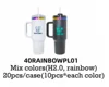 40RAINBOWPL01 H2.0 40oz arc-en-ciel plaqué blanc noir