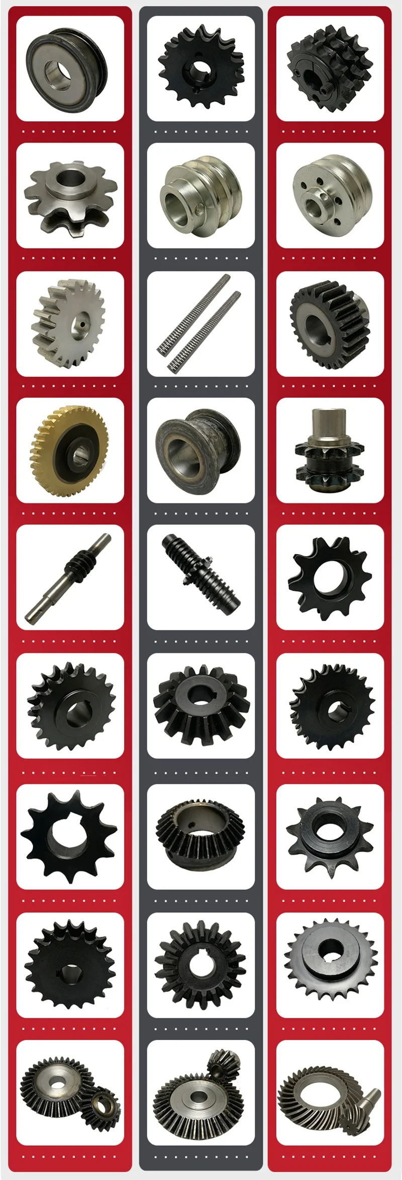 Stainless Steel Plastic Idler Roller Chain Gear Sprockets Finished Bore