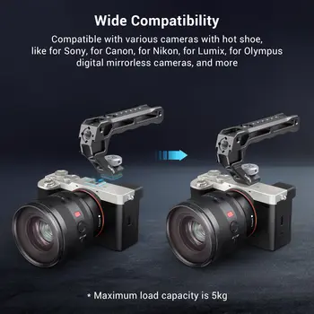 SmallRig NATO Top Handle Lite with Cold Shoe Portable Camera Handle for Shoot Fit for Sony for Canon for Nikon Camera Cage 3766 detail image