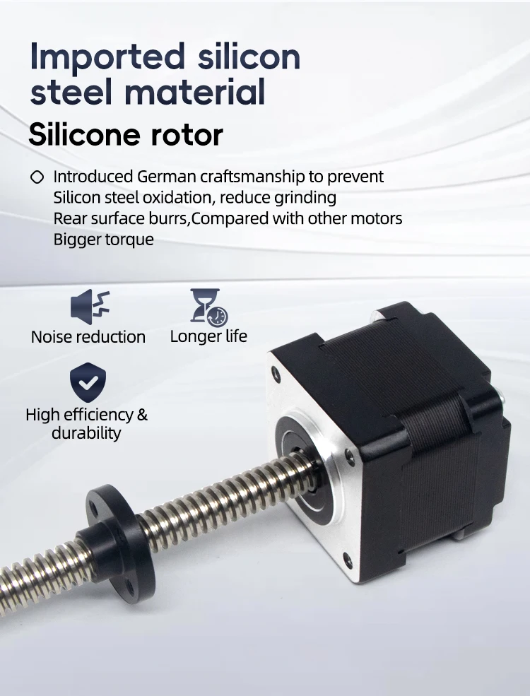 UMOT 20*25mm Micro Nema8 Schub 8N Schraube 5mm Blei 2mm Schraube Länge 60mm 0,4A 2-Phasen 4-Draht Linear Blei Schraube Stange Schrittmotor – Detail 3