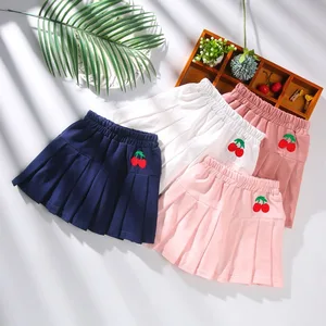 Customizable Hot Selling Casual Patchwork Embroidery Kids Cotton Girls Short for 2-14T