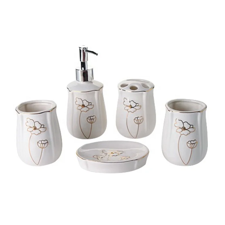 Wholesale Promotional Modern Design Customized Logo White Ceramic Bathroom Accessories Set Buy Ceramic Bathroom Accessories Ceramic Bathroom Accessories Set Product On Alibaba Com