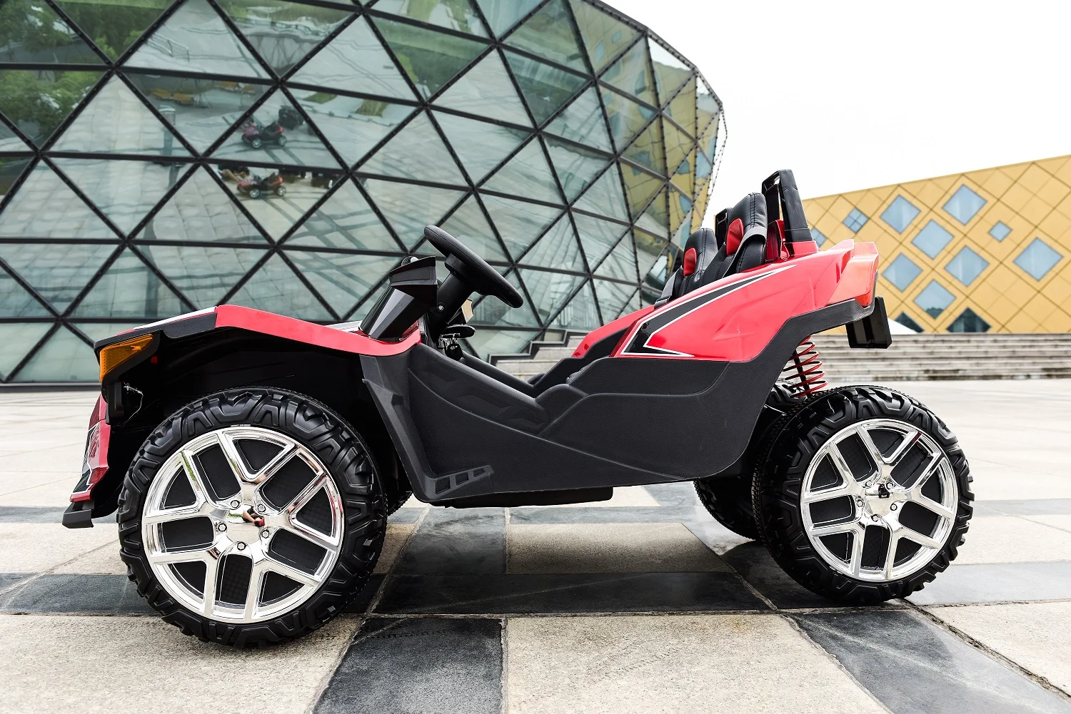 无线电控制玩具弹弓polaris 12v 2座电池动力摩托车与大轮儿童玩具