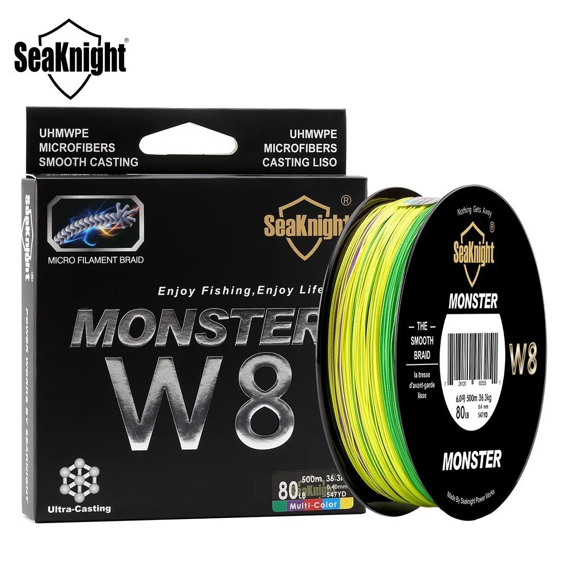 seaknight braided fishing line Brand NANO II Series Lines 300M 100M 4 Weaves Nex Fisher Hub SeaKnight W8 II 8 Strands