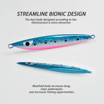 Glow-in-the-Dark Slow-Rolling Artificial Hard Bait Jig 130g 160g Fast-Sinking Sea Fishing Laser Lead Fish Nearshore Boat Fishing – Metal Jig – view 3