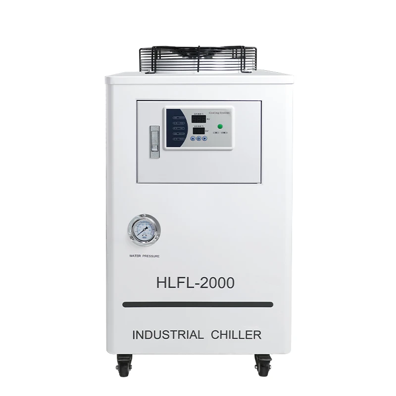 HLFL2000 Industrial Air-Cooled Water Chiller Accurate Temperature Control R410A Laser Machines Equipment 2hp 220v New factory