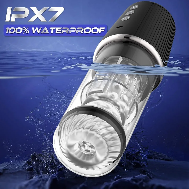 7 Thrusting Rotating Vibrating Stroker Sex Machine 3 in 1 Male Sex Toy Sucking Vibrator Masturbator for Man