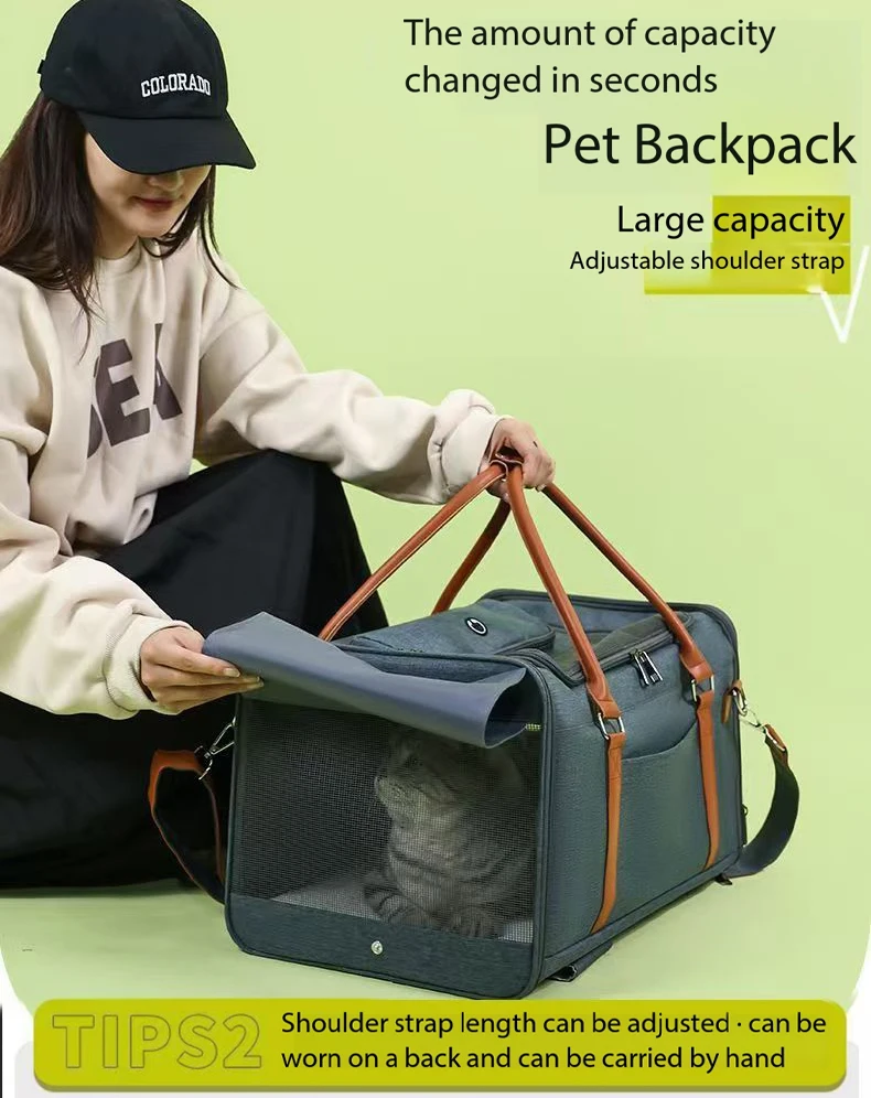 product large pet stroller wagon 4 in 1 expandable cat carrier with telescopic handle universal wheels travel folding dog cat push-3