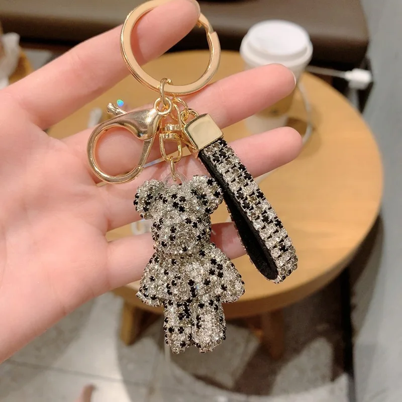 Source Hot Sell High Quality Crystal Key Chains Rhinestone Teddy Bear  Keychain Leather Key Chain Metal Key Chain on m.