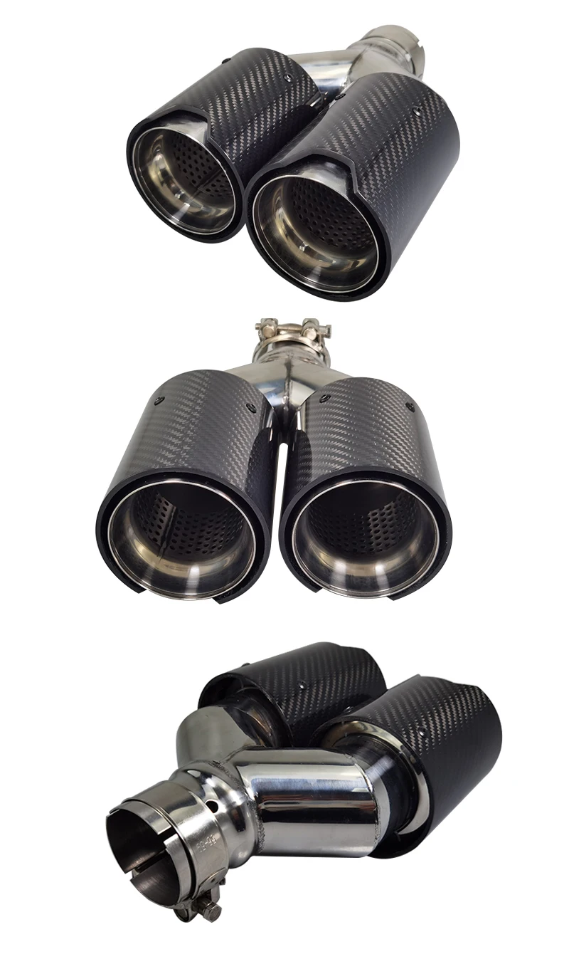 Performance Exhaust Dual Pipes Carbon Fiber For Car Accessories Muffler